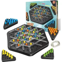 Connecting corners Triggle Chess Game Triggle Rubber Band Game Toy For Kid Interactive Board Game Battle Set For Family Party 1