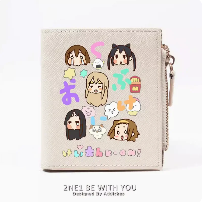 Anime K-ON Akiyama Mio Tainaka Ritsu Zipper Wallet Fold Bag Multi Card  Coin Pocket Holder Fashion Kids Wallets Gift