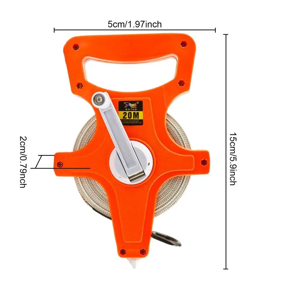 Metric Measuring Tape 20m/30m Hand Cranked Fiberglass Tape Measure