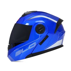 Men Women Fashion Full Face Motorcycle Helmet Personalised Dual Lens Flip Up Helmets Motocross Racing Modular Cascos Para Moto