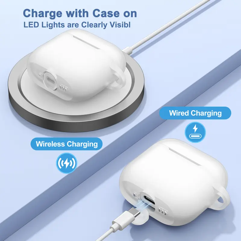 Silicone Cases For Apple Airpods 4 Earphones Accessories Wireless Bluetooth Headset Cover For Apple Air Pods 4 Protective Case - Image 6