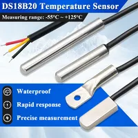 DS18B20 Temperature Sensor Probe 304 Stainless Steel 6*30MM OD 3.0MM Waterproof Dustproof Sensors Cable 1M Length - Image 2