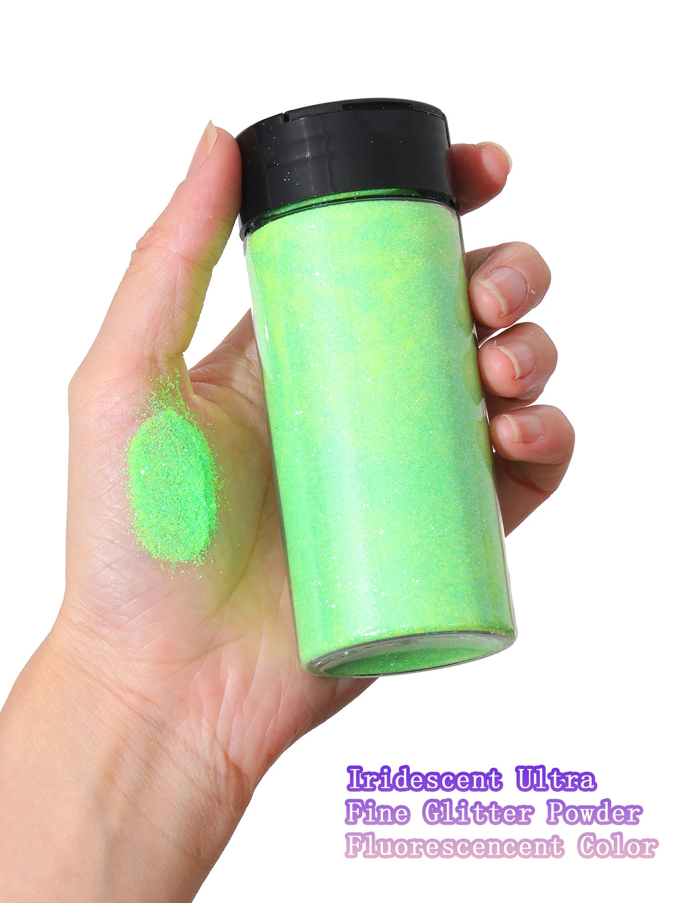 Nail Glitter Nail Decoration Nail Decorations 1Bottle 80G/2.85OZ Holographic Iridescent Nail Glitter 1/128"(0.2MM) Fine Glitter for Painting DIY Nail Decoration