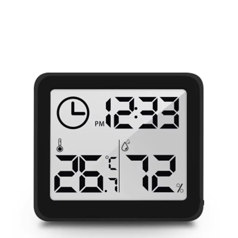 Large Display Digital Desk Clock with Temperature and Humidity Features for Home and Office Décor