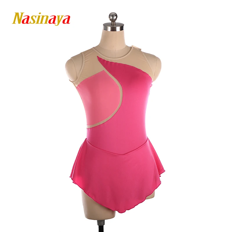 Nasinaya Women's Children's Gymnastic Performance Figure Skating Competition Training Clothing Sleeveless Dress 2 Colors
