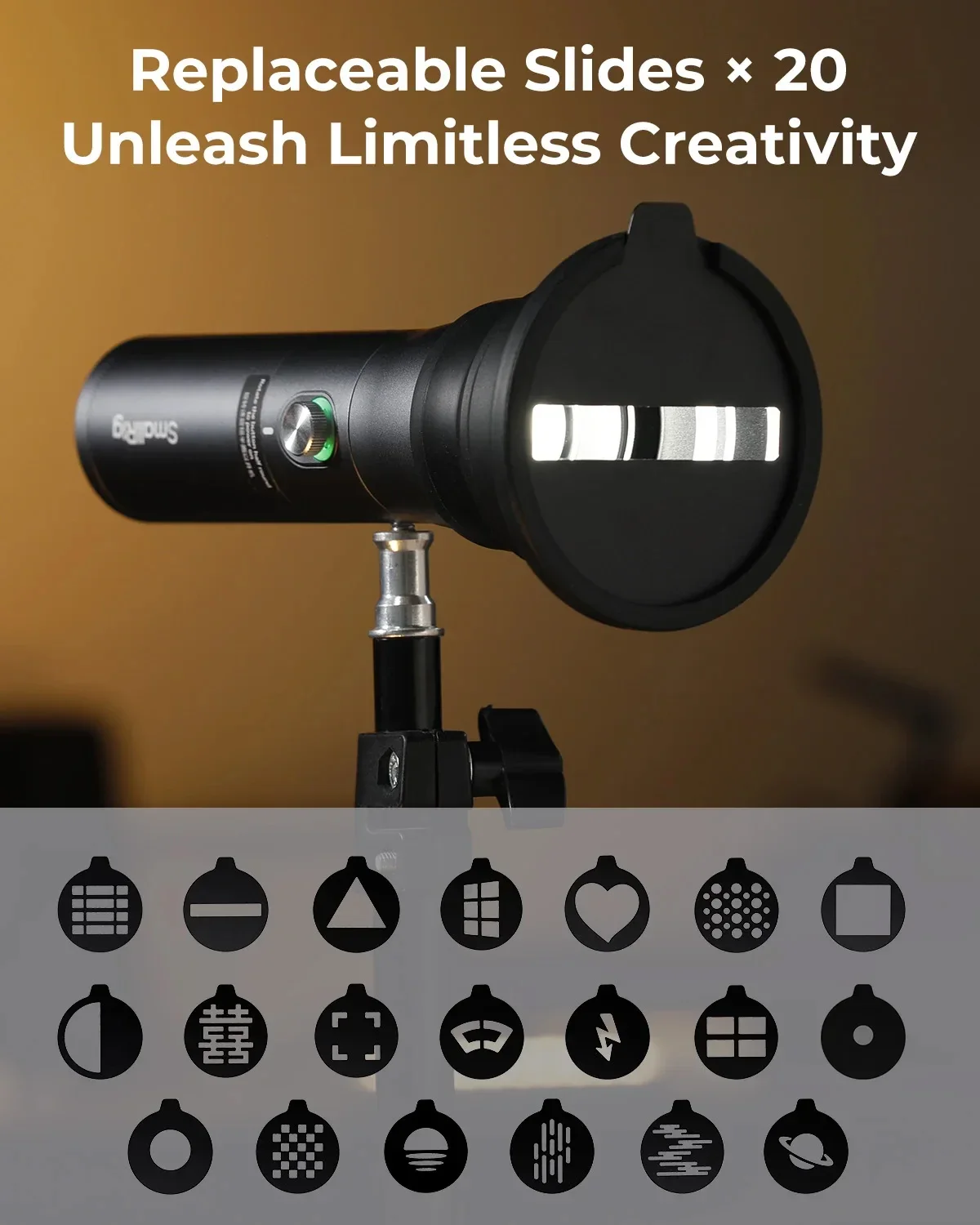 SmallRig Portable Focusable RF 10C LED Video Light 10W Four-Color Beads Mini spo