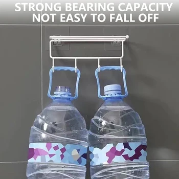 10x Multi-Purpose Hooks No Punching bathroom Organization Storage Shelf Strong Wall Mounted Clock Photo Hanging Home Accessories 5