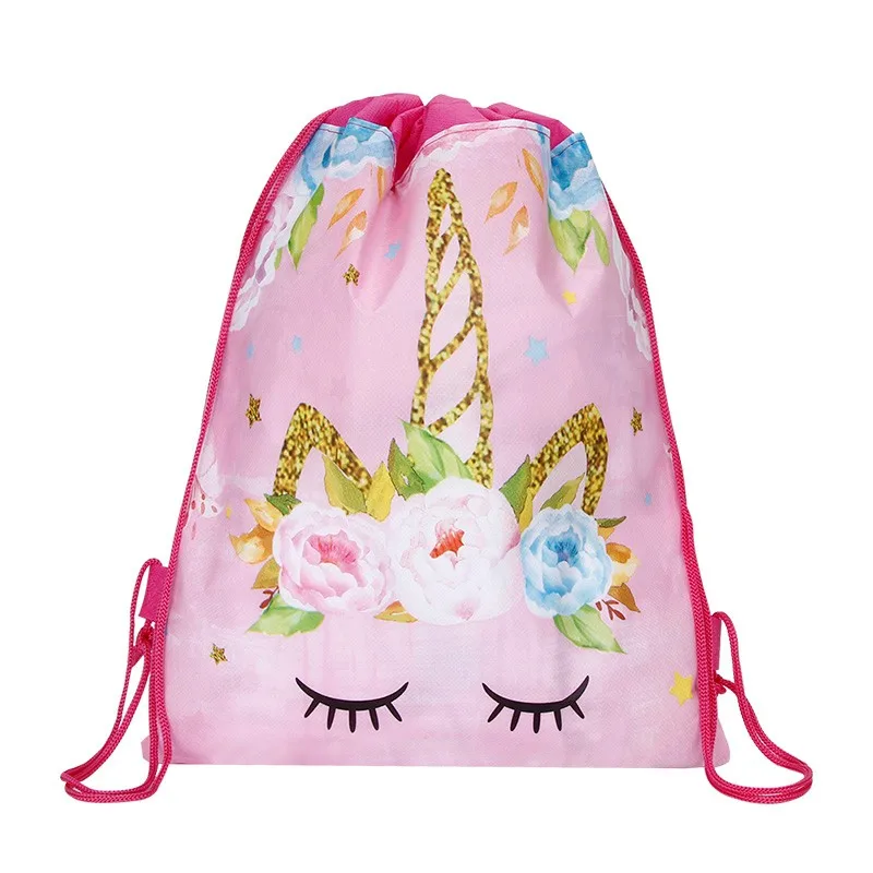 Cartoon Drawstring Bag for Girls Travel Storage Package Cartoon School Backpacks Children Birthday Party Favors Bags Organizers hanging clothes dust cover wedding dress cover suit coat storage bag garment bags organizer wardrobe hanging clothing organizers