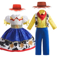 Déguisement Woody pour Halloween, robe de Cosplay Jessie pour garçons et filles, ensembles fantaisie de fête de carnaval, tenue de spectacle sur scène pour enfants 1
