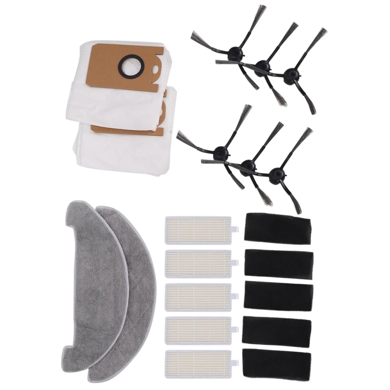 

15 Pack Dust Bags Mops Side Brushes Sets For Xiaomi Viomi S9 Robot Vacuum Cleaner Spare Parts