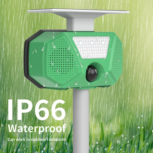 Ultrahangos Kártevőirtók Napelem/Típusú Töltés Kültéri Állati Relevel 800Mah Ip66 Vízálló Kártevőirtás Az Otthoni Udvar Kertjéhez - Image 2