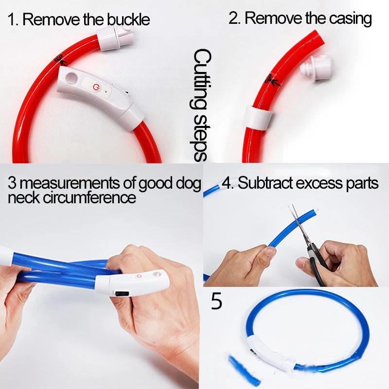 new dog luminous collar bright dog collar glowing led light dog collar light night safety gxq02