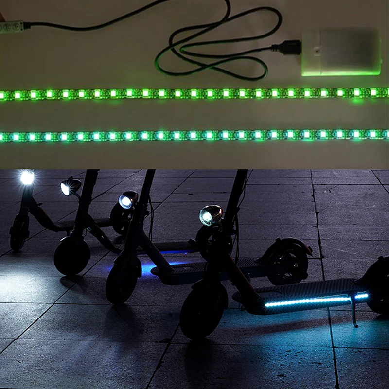 LED Strip Light Electric Scooter Accessories Scooter Accessories Scooter LED Strip 1 Set Waterproof LED Strip Flashlight Bar Lamp For Xiaomi M365 Electric Scooter Skateboard Night Chassis Light