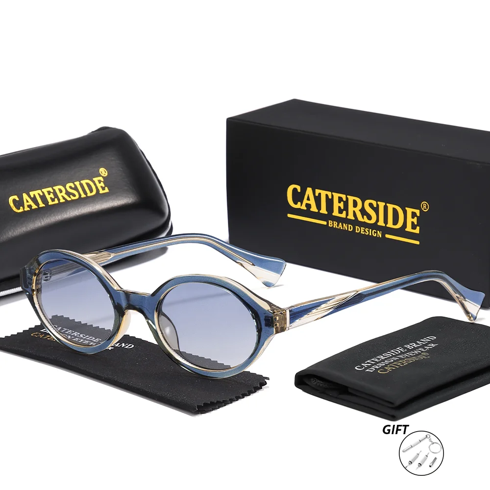 CATERSIDE Retro Herren-Sonnenbrille mit ovalem Rahmen, verschreibungspflichtige Brillen für Damen, Outdoor-Brille für Kurzsichtigkeit, Weitsichtigkeit, Hip-Hop-Brille – Detail 11