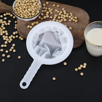 80/100/120/200/400 Ultra-fine Mesh Strainer KitchenNylonMeshFilter Spoon for Suitable for Soy Milk，Coffee, Milk, Soy, and Yogurt