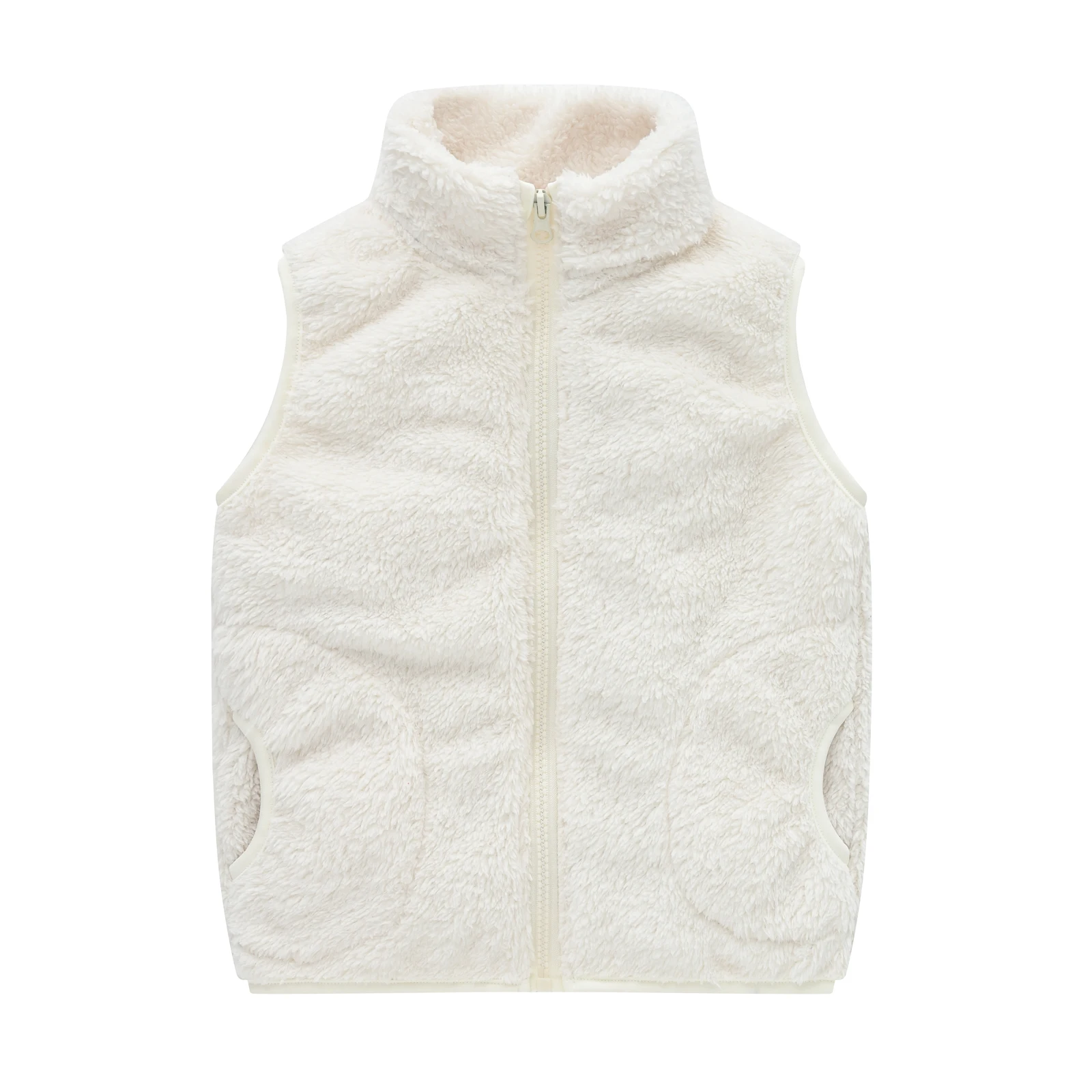 Girls Solid Color Zipper Trench Coat Kids Winter Vest Coat children vest