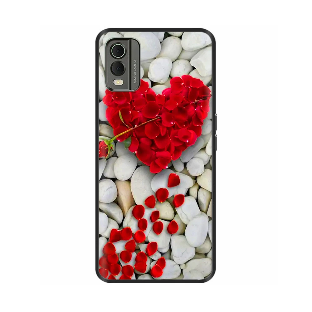 Stylish Black Silicone Shockproof Phone Case - Soft Painted Bumper Cover