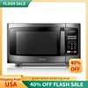 QJTOSHIBA Countertop Microwave Oven 0.9Cu Ft 10.6 Inch Removable Turntable 900W 6Auto Menus Mute & ECO Mode Child Lock LED Ligh 1