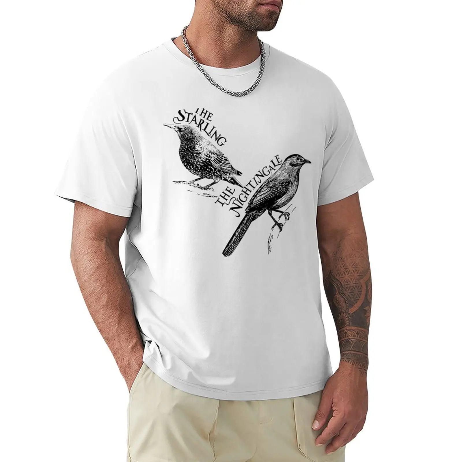 

Футболка humor, хлопковая Футболка Starling и Nightingale, футболка, футболки, футболки, черные футболки для мужчин, модные мужские футболки