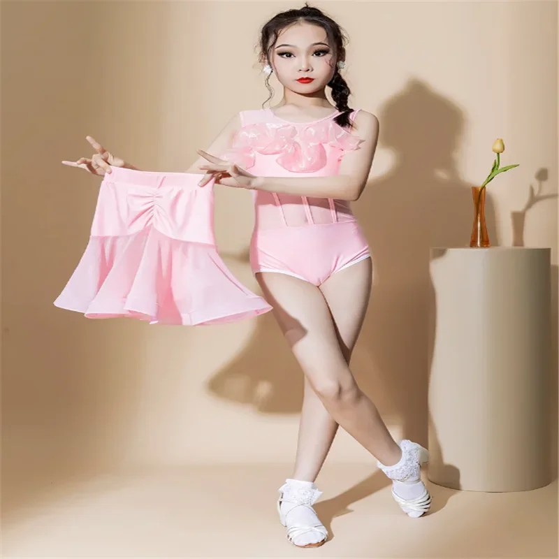 Girls Latin Dance Competition Dress Kids Performance Dancing Dresses Stage Chacha Tango Rumba Samba Latin Dance Costume