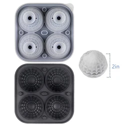 Premium Silicone Ice Cube Tray with Lid - Perfect for Crafting Large Spheres for Beverages (Ice sphere  1Pcs)