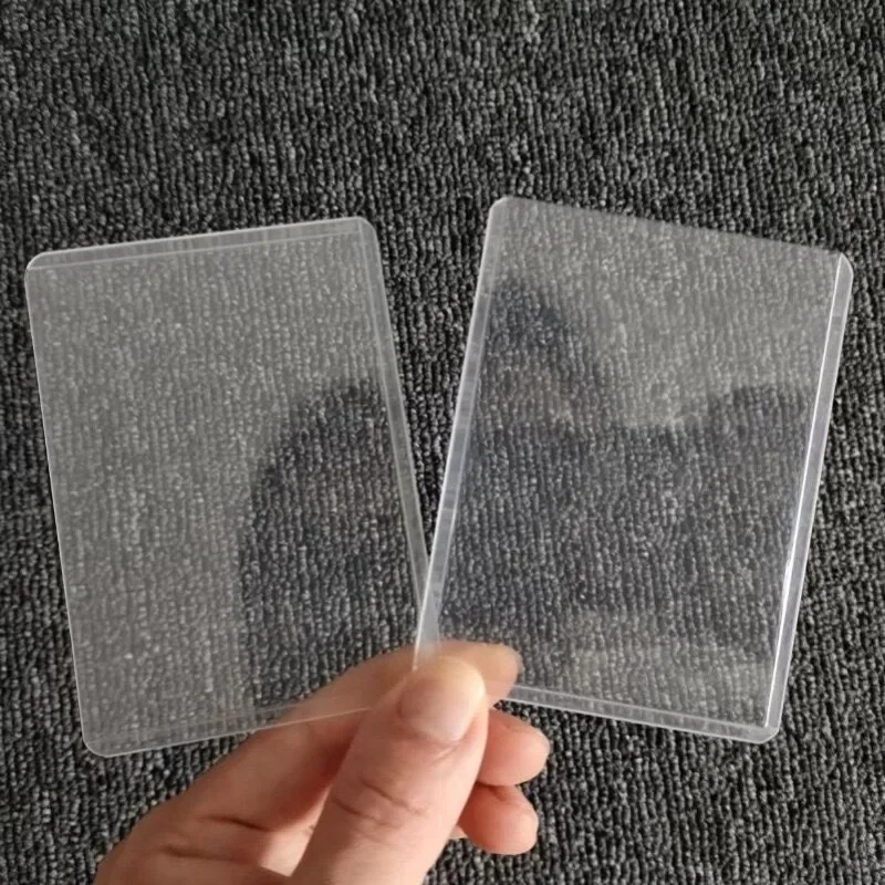 5pcs High-definition Transparent PVC Daily Carry Convenient Travel Waterproof Business Card Card Protector Sheet Organiser