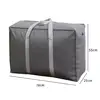 Quilt Storage Bag Large Capacity Folding Smooth Zipper Widen Handle Clothes Storage Pouch Oblong Shape Blanket Storage Bag 6