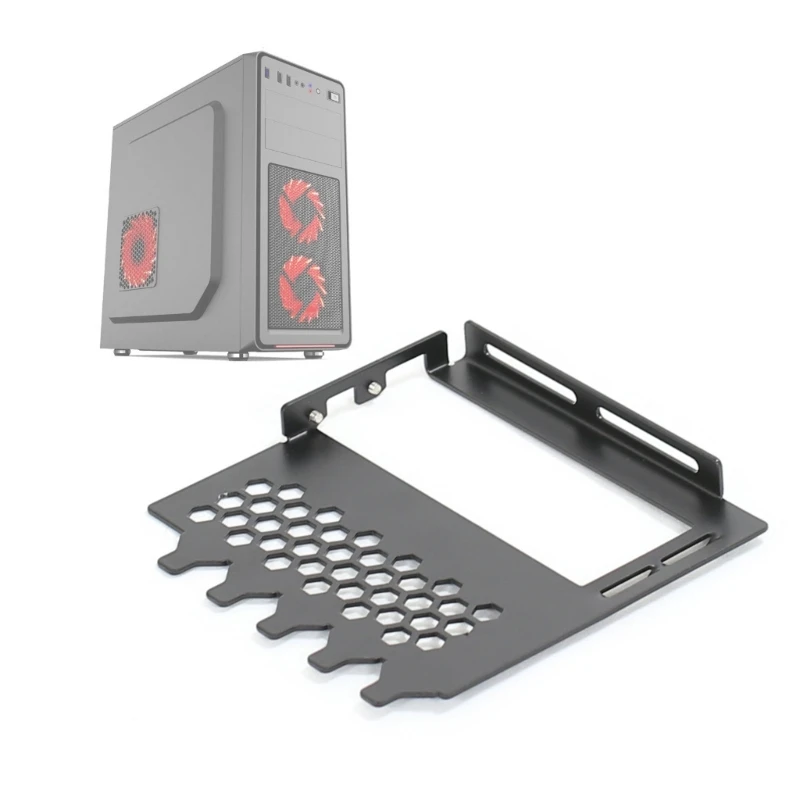 Premium Vertical GPU Mount Bracket - Sleek Metal Graphics Card Holder and Support Rack