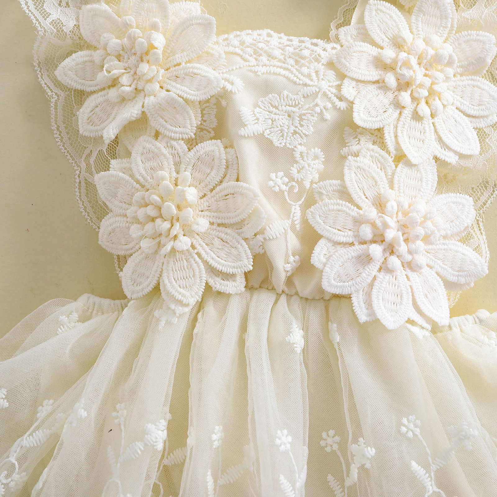 Baby Girl Lace Romper 3