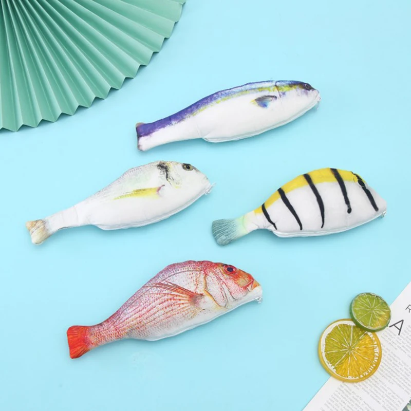 

1PC Creative Fish Pencil Box Large Capacity Upgrades Pen Case School Gift Fun Fountain Pen Bag School Supplies