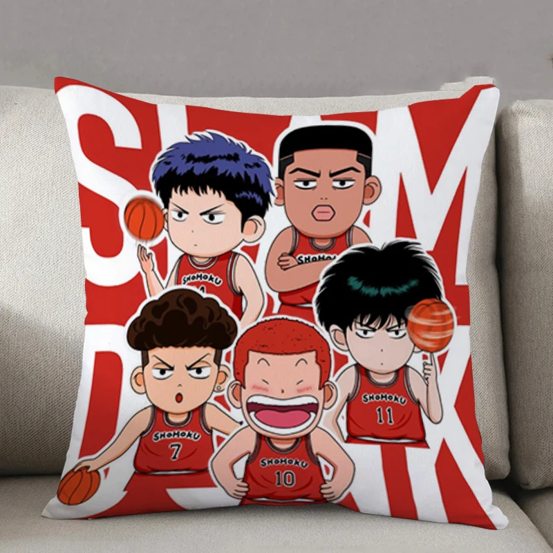 

Pillowcase 45*45 Slam Dunks Pillow Covers Decorative Cushions for Bed Sofa Cushion Cover 40x40cm Fall Decoration Lounge Chairs