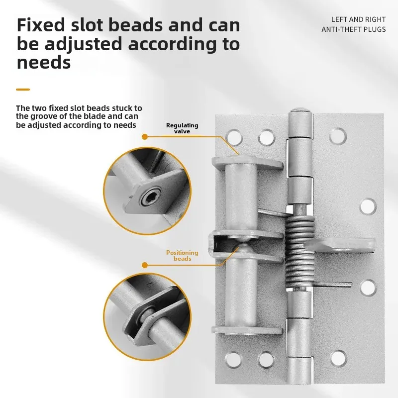 Multi-Functional Automatic Door Closer Wooden Door Hinge Invisible Spring Hinge 4 Inches With Positioning 90 Degrees