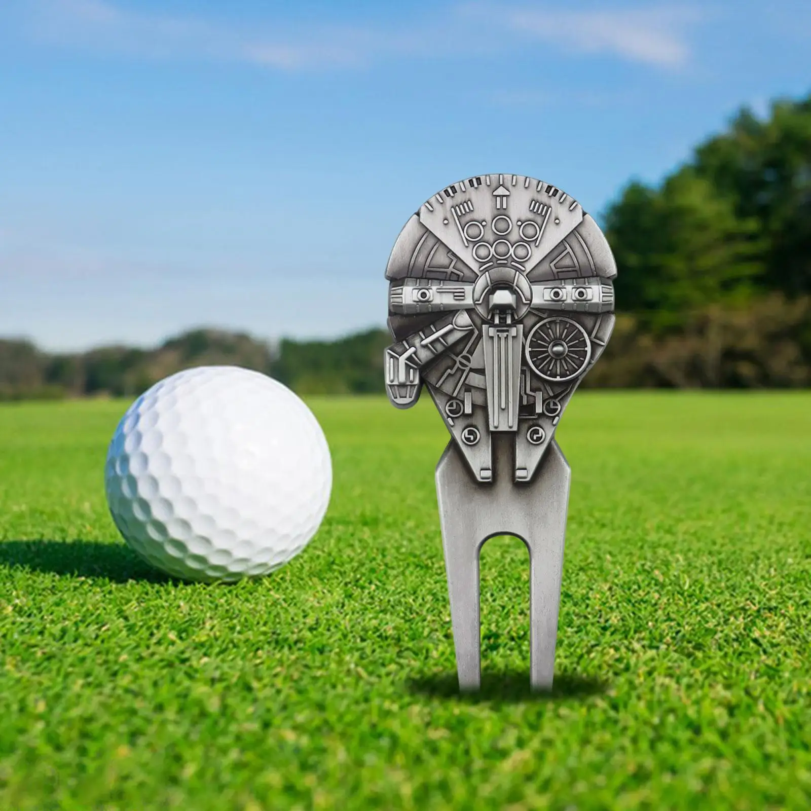 Golf Divot Tool for Golfer Portable Golfing Outdoor Replacement Gift Lightweight Sports Golf Fork Equipment Golf Pitch Fork