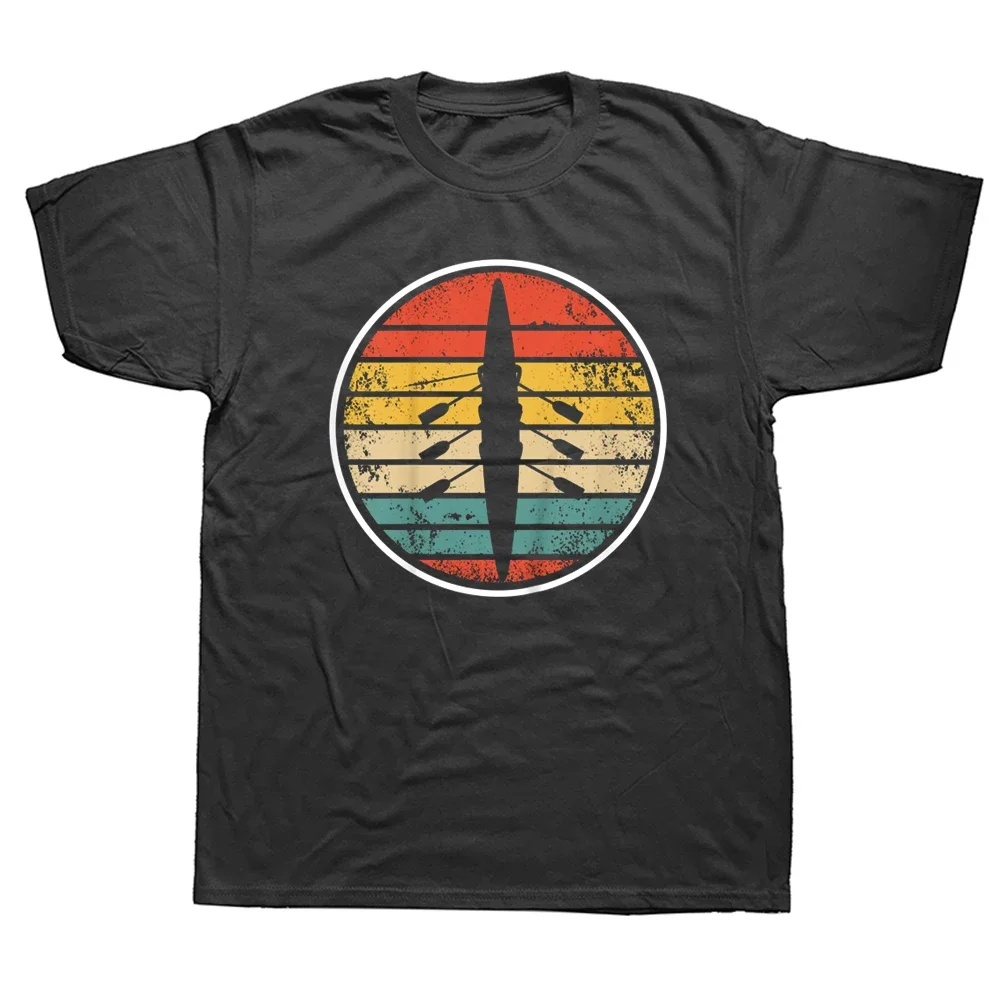 Retro Ruder Crew Boot Vintage Ruderer Reihe Team T-Shirts Streetwear Kurzarm Geburtstags geschenke Sommer Stil T-Shirt Herren Kleidung