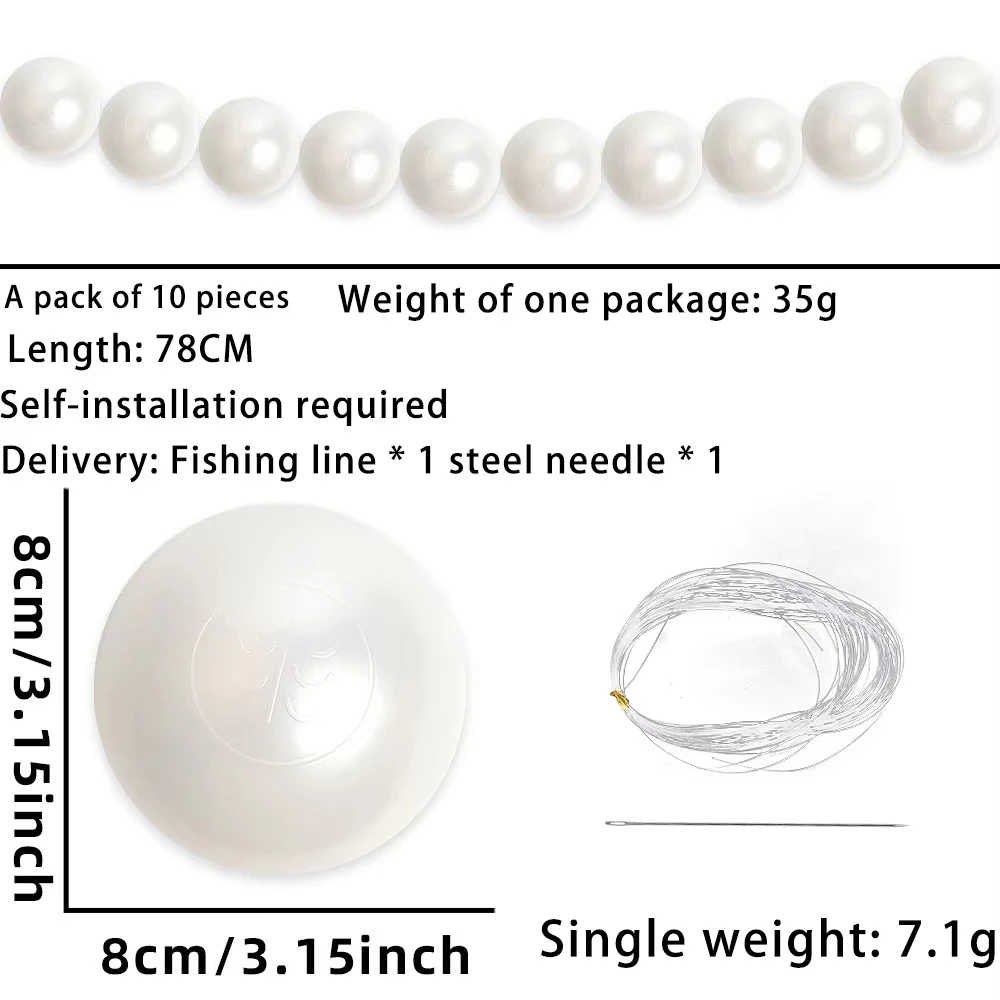 Elegant Pearl Beaded White Wedding Backdrop Wall Decor