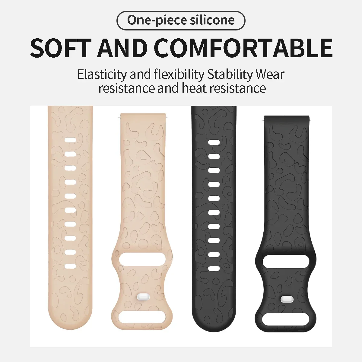 Engraved 22mm Silicone Replacement Strap