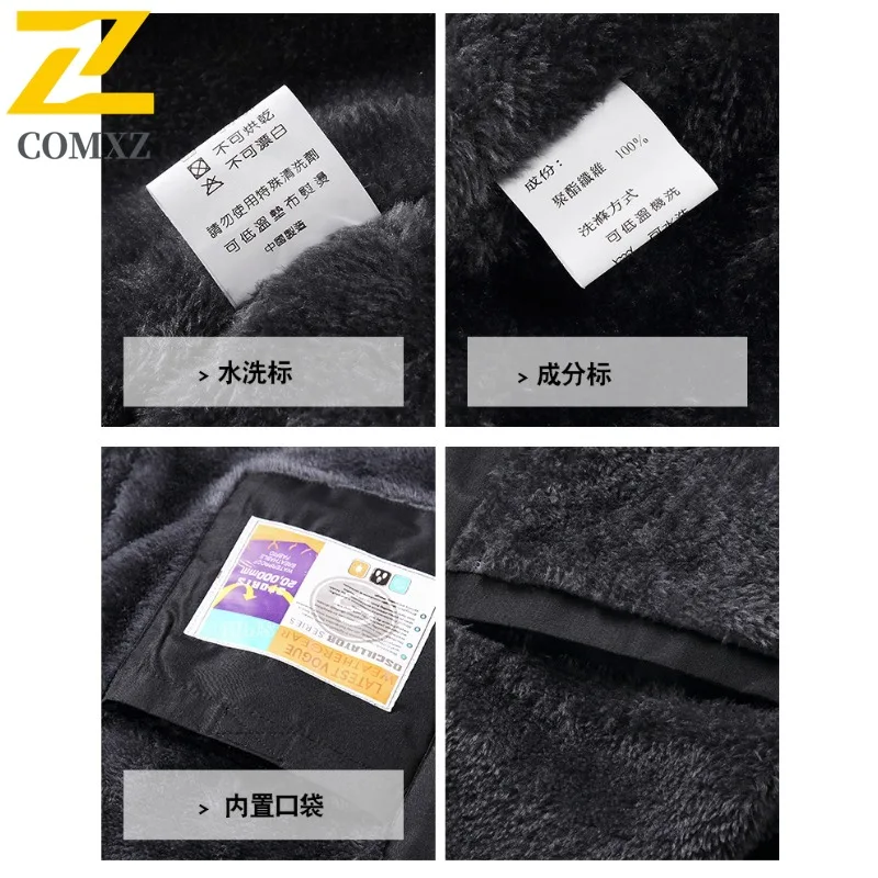 COMXZ Brand Hooded Men Jacket Fashion Hiking Travel Cold Resistant Coat Outdoor Multi Functional Windproof Winter Zipper Coats