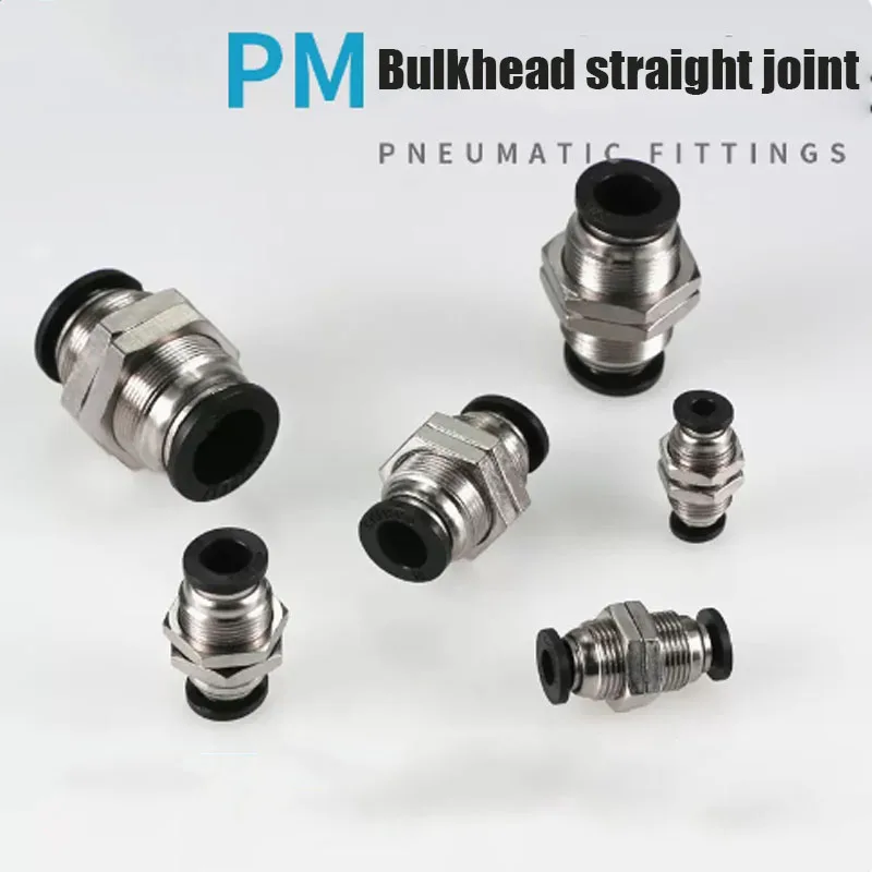 

Пневматический соединитель PM8, быстроразъемный соединитель для газовой трубы PM4/6/10/12/14, перегородка, прямой 16 быстрый соединитель