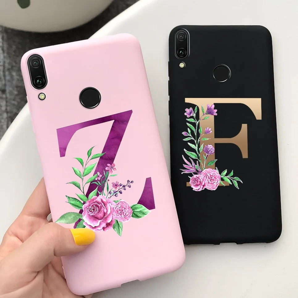 Huawei Y6 2019 Custodia Huawei Y6 Pro 2019 Lettere In Silicone Cover Custodia Morbida Per Huawei Y6 2019 Mrd-Lx1 Y 6 Pro Y6Prime