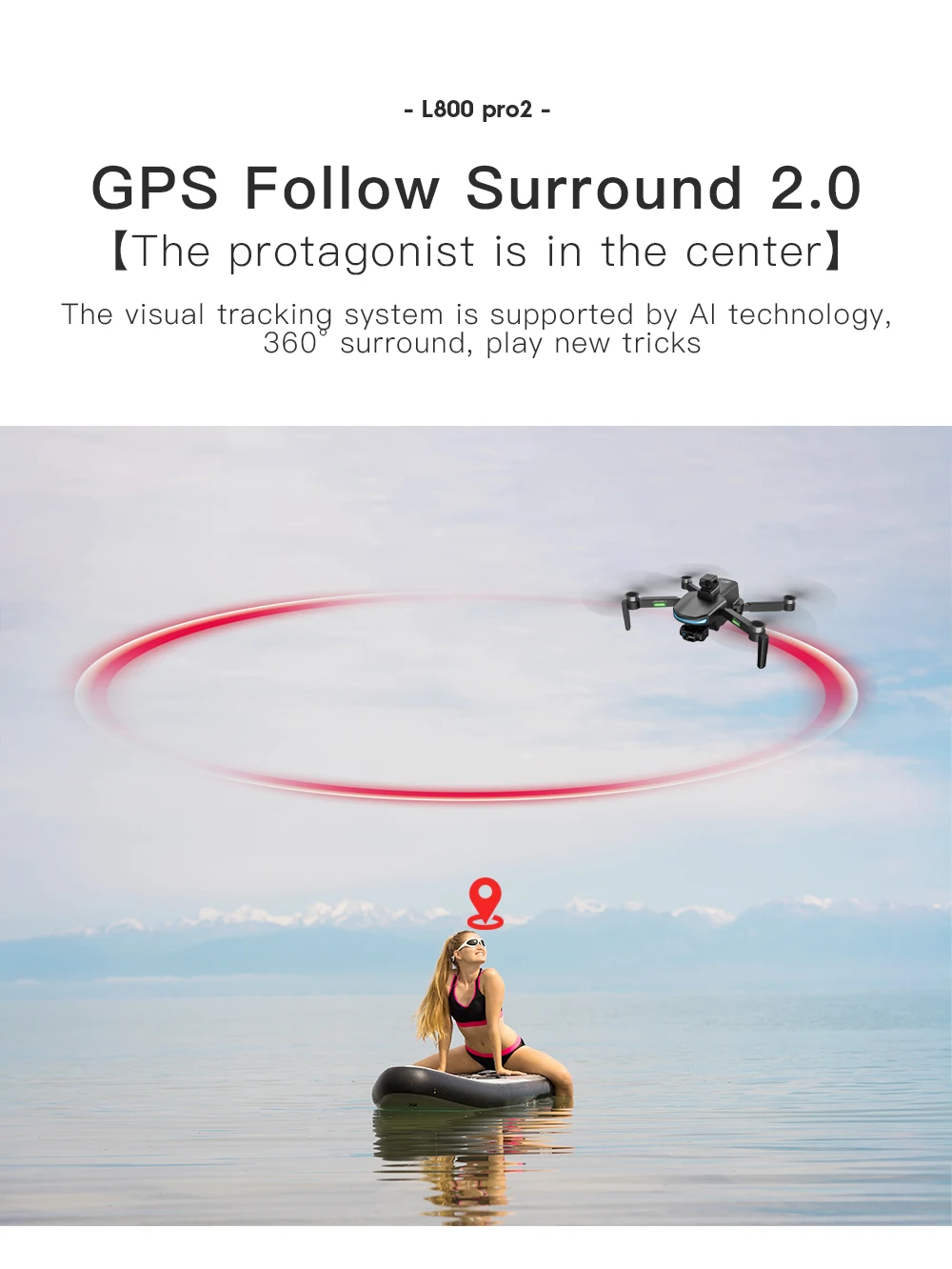 L800 Pro2 Drone, L8oo pro2 GPS Follow Surround 2.0 [The protagonist is in the center]