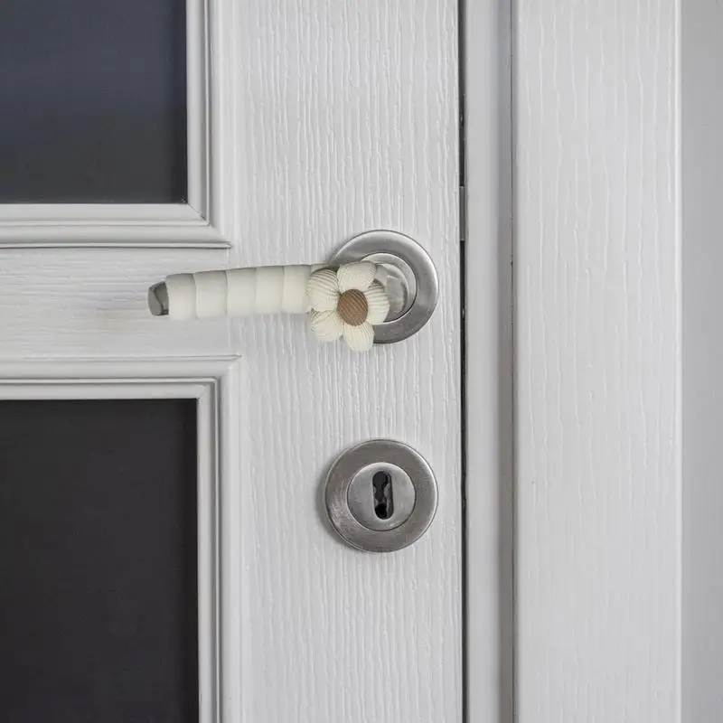 Toddler Door Knob Cover Flower Door Knob Cushion Winter Anti-static Doorknob Covers Cute Cartoon Decoration Protective Sheath