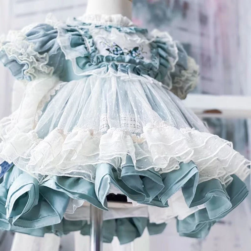 Winter Thicker Lolita Dress Girls Kids 1Y Birthday Dress New Year Long Sleeve Cute Lolita Doll Teen For Girls