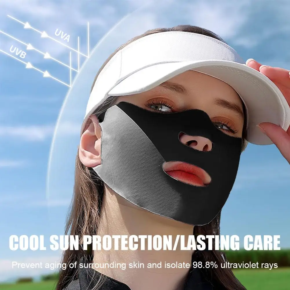 Fishing Ice Silk Sunscreen Face Mask Goggles Full Face Adjustable Black  Lens Riding Mask Anti-flying Insect Mask - Fishing Face Mask - AliExpress