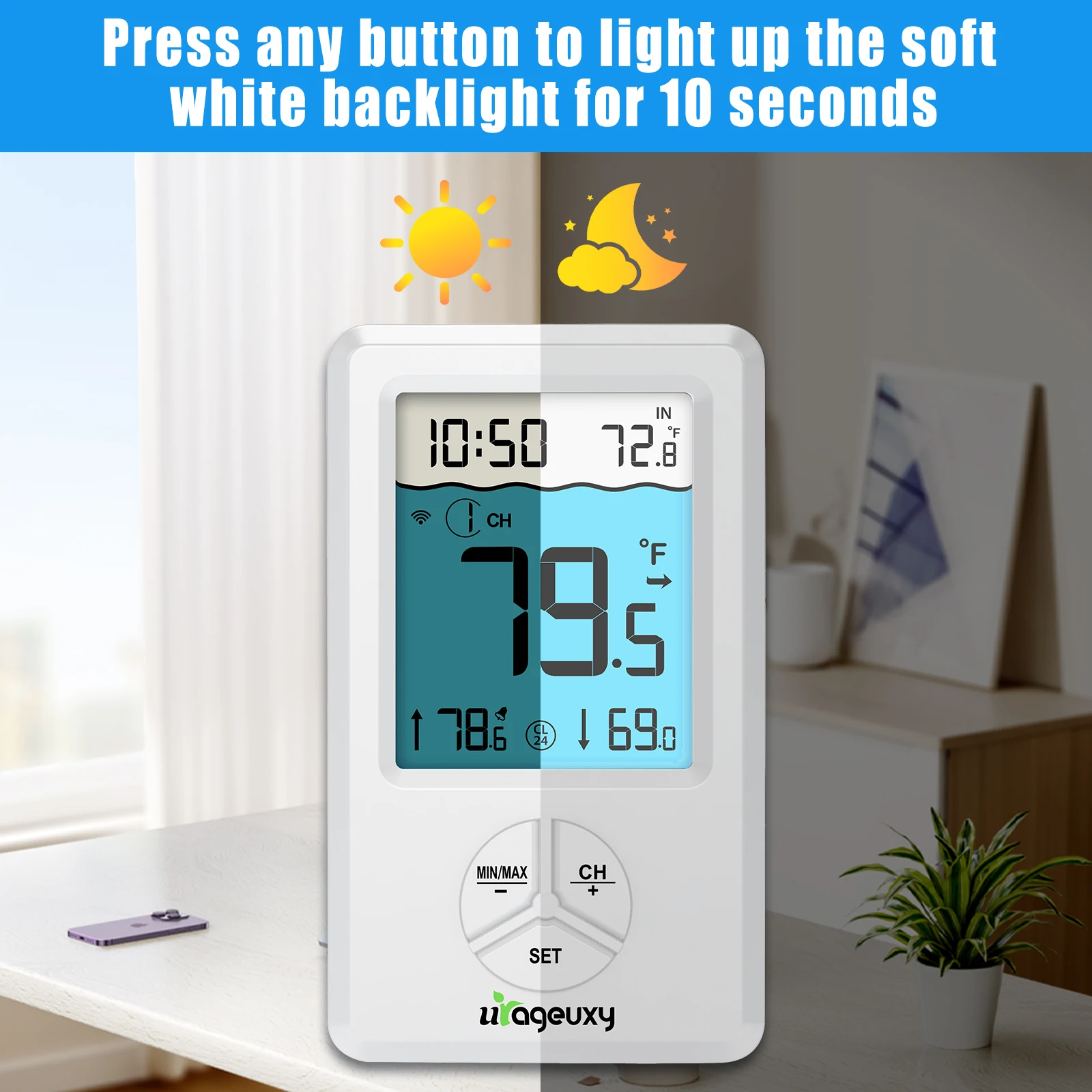 Wireless Aquarium Thermometer - Accurate Water Temperature Monitor With High-Precision Display For Fish Tanks