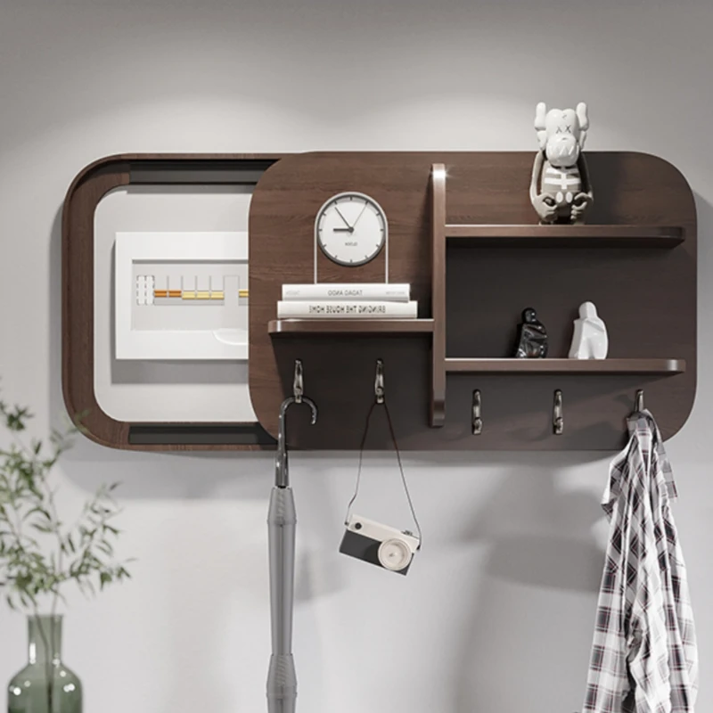 

Pushing and pulling the electric meter box to cover the decorative painting of the power switch box, creative light luxury