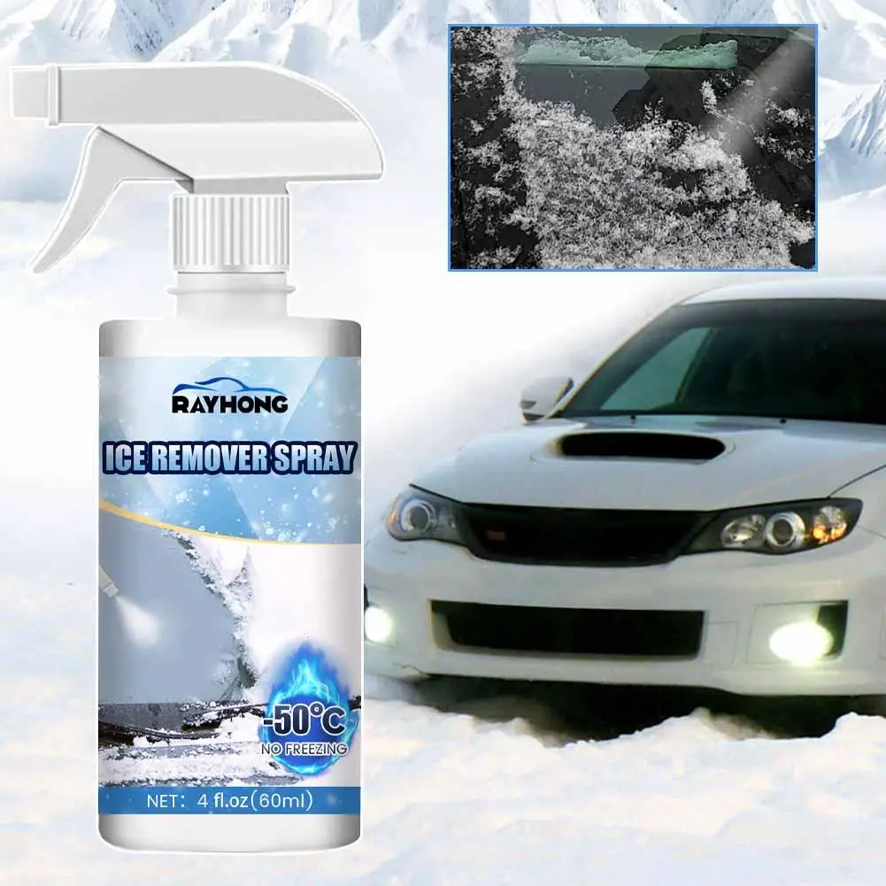 universal Fast Ice Melting Spray Car deicing agent snowmelt windshield window anti-icing snow defrosting anti-frost spray tool car front windshield cover winter thicken anti snow anti frost anti freeze windshield half shield clothing windshield snow cover