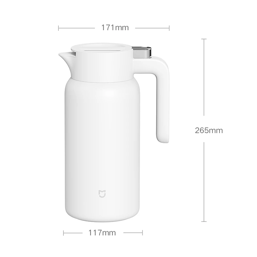 Original Xiaomi Mijia Thermos Bottle 1.8L Large Capacity Water Bottle Long-Lasting Lock Cold 316L Stainless Steel Inner Liner