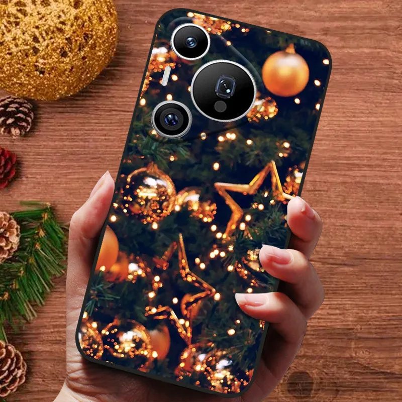 Festive Holiday Painted Silicone Phone Case - Soft and Stylish Cover