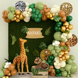 Jungle Animal Balloon Garland Arch Kit 1st Birthday Party Decoration Kids Boy Baby Shower Safari Decor Latex Balloons