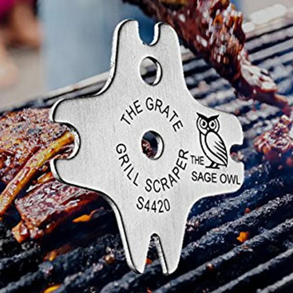 Cast Iron Pan Scraper BBQ Grills Grate Cleaner Cookware Cleaning Scrubber  Tool Frying Pan Rust Remover Brush Grill Cleaning Kit - AliExpress